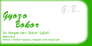 gyozo bokor business card